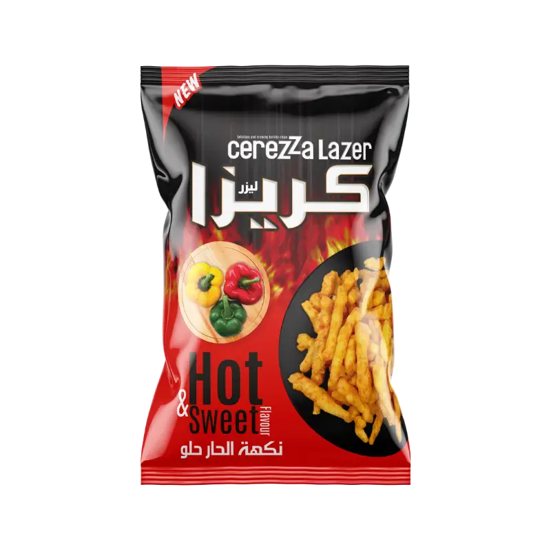 كيس شيبس كريزا كرانشي م3000 ليزر راي بنكهة الحار الحلو 55غ