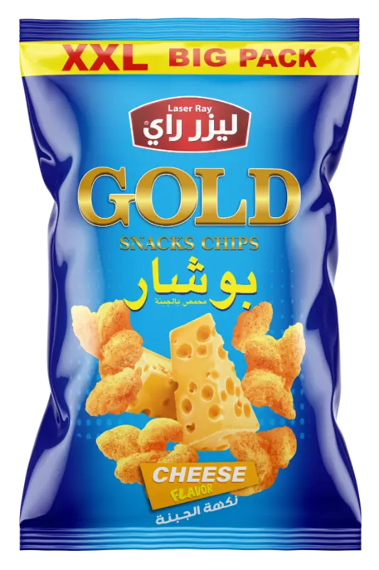 كيس نفش غولد م5000 ليزر راي بنكهة البوشار بالجبنة 80غ