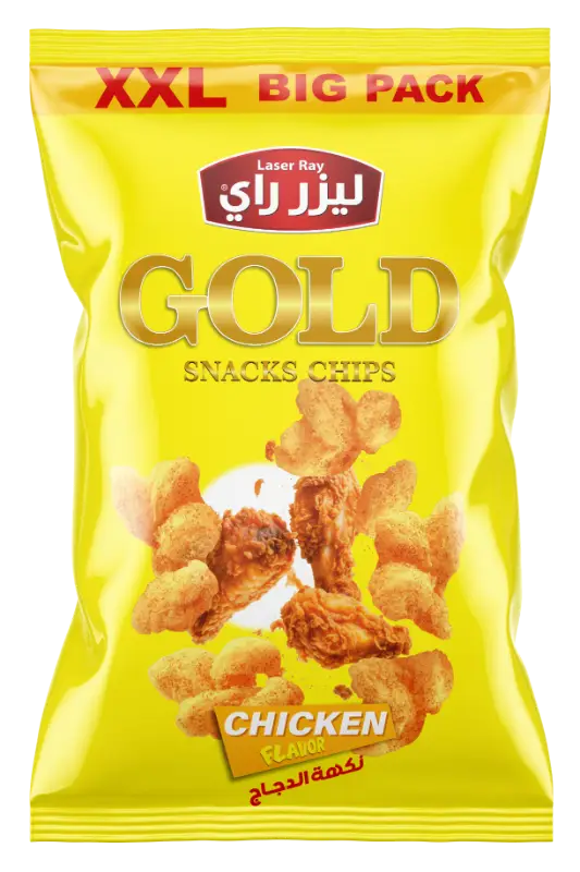 كيس نفش غولد م5000 ليزر راي بنكهة الدجاج 80غ