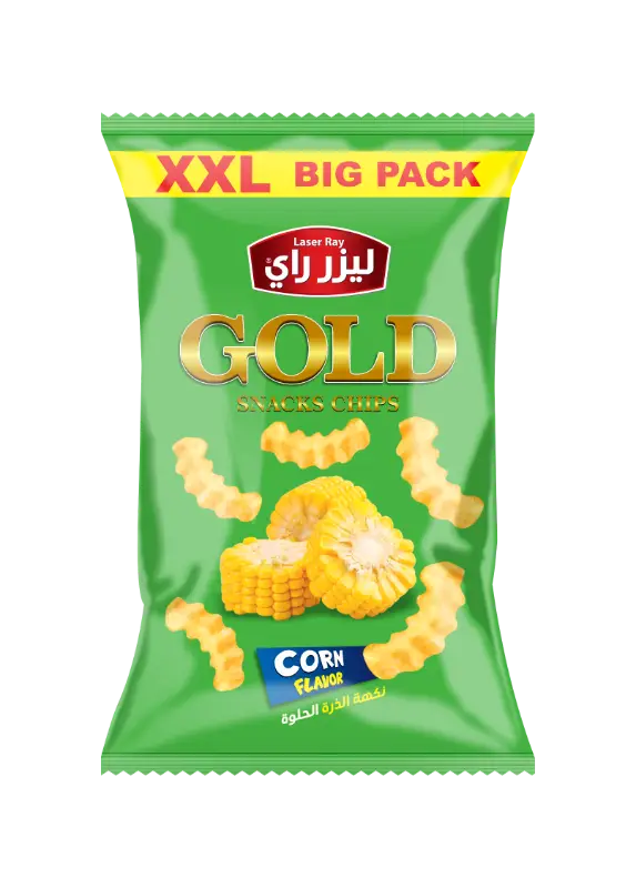 كيس نفش غولد م5000 ليزر راي بنكهة الذرة الحلوة 80غ