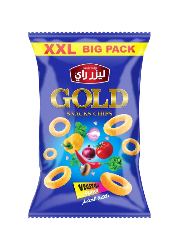 كيس نفش غولد م5000 ليزر راي بنكهة الخضار 80غ