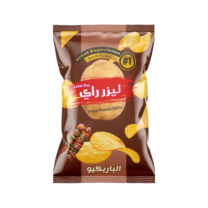 كيس شيبس بطاطا طبيعي م 3500 ليزر راي بنكهة الباربكيو 38غ