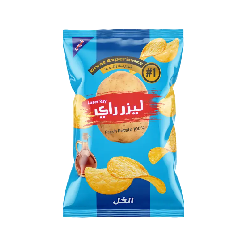 كيس شيبس بطاطا طبيعي م 3500 ليزر راي بنكهة الخل 38غ