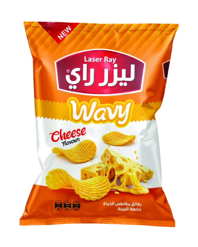 كيس شيبس بطاطا طبيعي م 5000 ليزر راي بنكهة الجبنة 50غ