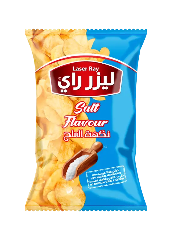 كيس شيبس بطاطا طبيعي م 2500 ليزر راي بنكهة الملح 26غ