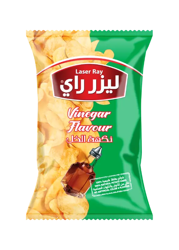 كيس شيبس بطاطا طبيعي م 2500 ليزر راي بنكهة الخل 26غ