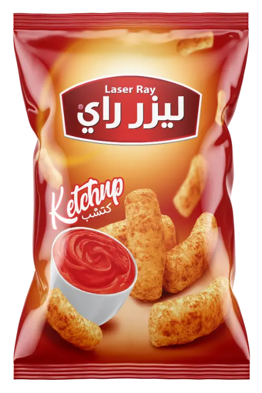 كيس نفش 24ق م1000 ليزر راي بنكهة الكاتشب 32غ
