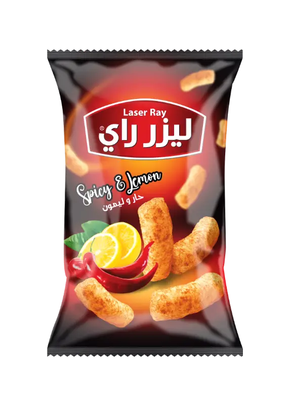 كيس نفش 24ق م1000 ليزر راي بنكهة الحار بالليمون 32غ
