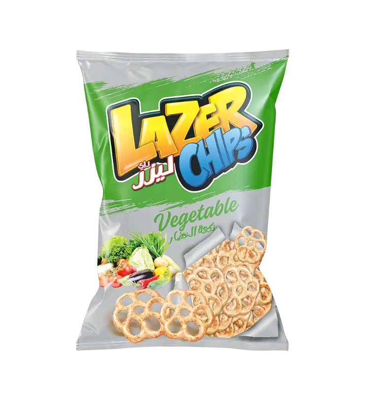 كيس شيبس شبك م1000 ليزر راي بنكهة الخضار 18غ