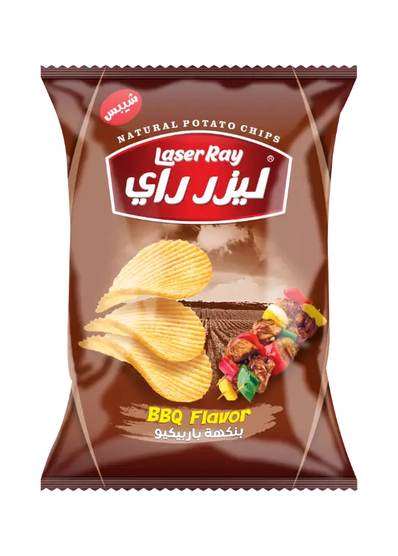 كيس شيبس شريحة م1000 ليزر راي بنكهة الباربكيو 18غ