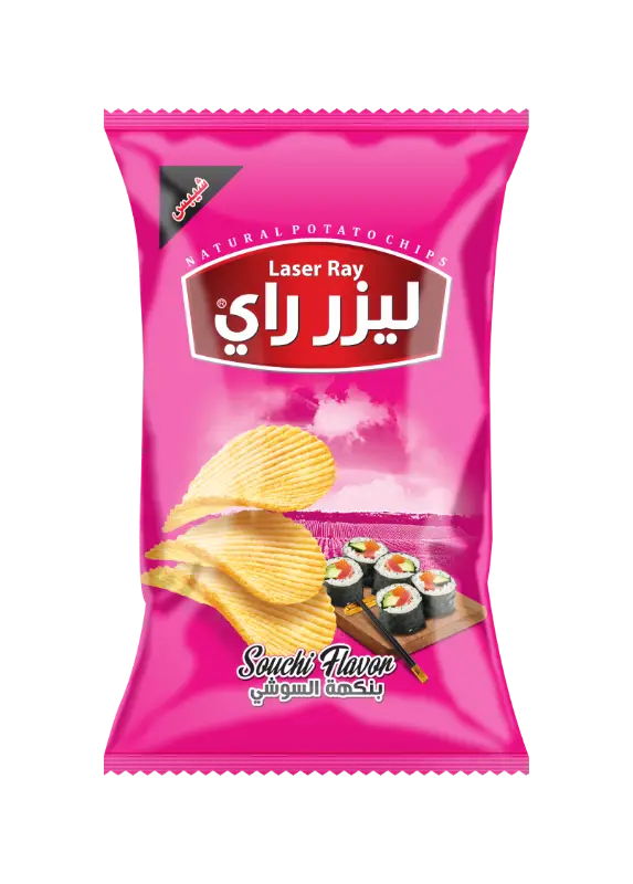 كيس شيبس شريحة م2000 ليزر راي بنكهة السوشي 35غ