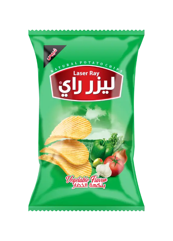 كيس شيبس شريحة م2000 ليزر راي بنكهة الخضار 35غ